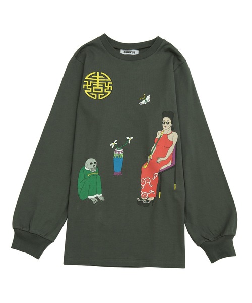 PUNYUS（プニュズ）の「MELLOWロンＴ（Tシャツ/カットソー・レディース・ワイン/ダークグリーン/スミクロ・1/4/3/2）」の15枚目の写真