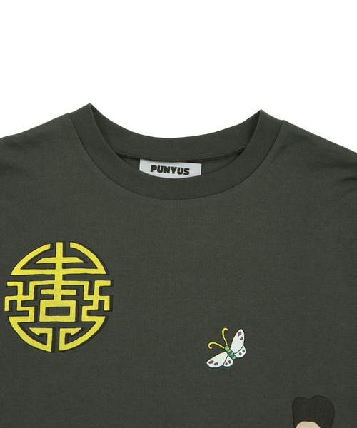 PUNYUS（プニュズ）の「MELLOWロンＴ（Tシャツ/カットソー・レディース・ワイン/ダークグリーン/スミクロ・1/4/3/2）」の10枚目の写真