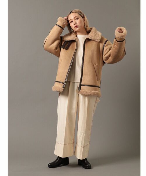 Retro Grade（レトログレード）の「RETRO GRADE/レトログレード　ECO MOUTON JACKET エコムートンジャケット（ブルゾン・メンズ・ブラック/ライトベージュ・LARGE）」の8枚目の写真