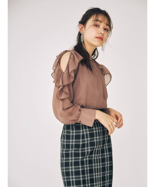 MERCURYDUO（マーキュリーデュオ）の「ベルト付ストレッチマーメイドイレヘムスカート（スカート・レディース・ピンク/ブルー/その他1/ブラック・MEDIUM/SMALL）」の9枚目の写真