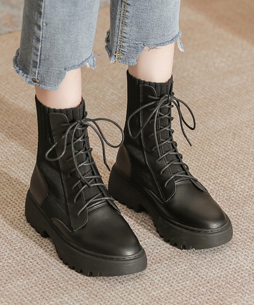 セール レースアップ ショートブーツ ブーツ Lace Ladies レースレディース のファッション通販 Zozotown