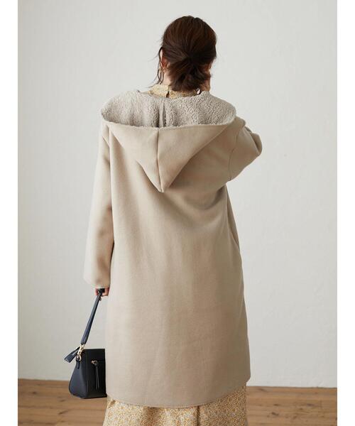 Green Parks(グリーンパークス)の「フード付ボアコーディガン*(その他アウター・レディース・ブラック/グレー/カーキ/グレイッシュベージュ・FREE)」の17枚目の写真