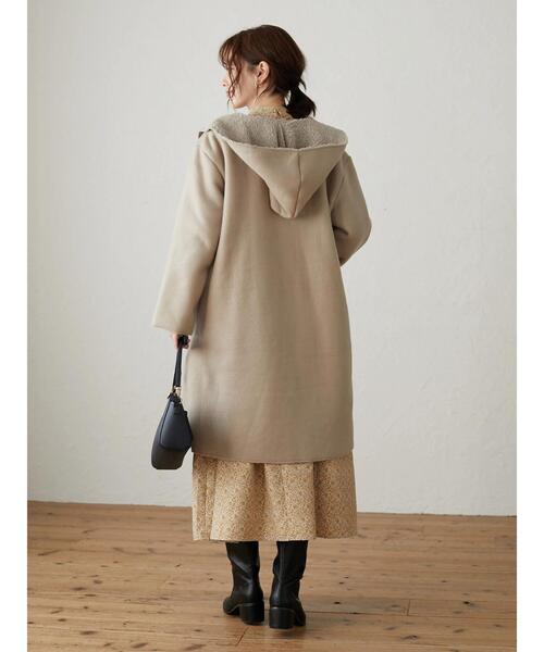 Green Parks(グリーンパークス)の「フード付ボアコーディガン*(その他アウター・レディース・ブラック/グレー/カーキ/グレイッシュベージュ・FREE)」の20枚目の写真