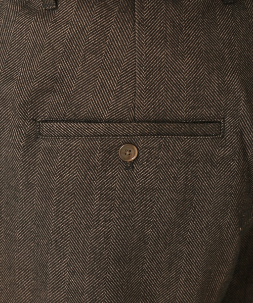 JOURNAL STANDARD(ジャーナルスタンダード)の「ツィーディーヘリンボン ブッチャー1タックパンツ(スラックス・メンズ・ブラウン/ライトブラウン/ブラック/ベージュ・MEDIUM/SMALL/LARGE)」の19枚目の写真