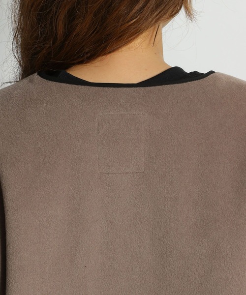 niko and...（ニコアンド）の「マルチWAYメルトンコート（ノーカラーコート・レディース・ブラック/アイボリー/モカ・MEDIUM/LARGE）」の9枚目の写真