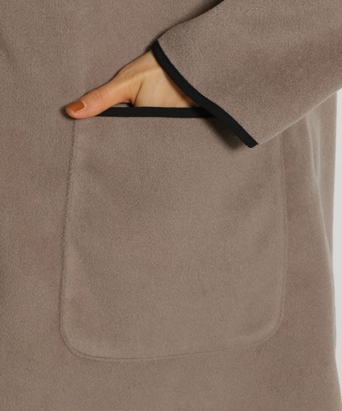 niko and...（ニコアンド）の「マルチWAYメルトンコート（ノーカラーコート・レディース・ブラック/アイボリー/モカ・MEDIUM/LARGE）」の11枚目の写真