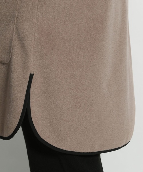 niko and...（ニコアンド）の「マルチWAYメルトンコート（ノーカラーコート・レディース・ブラック/アイボリー/モカ・MEDIUM/LARGE）」の12枚目の写真