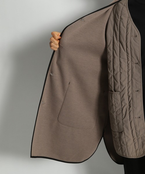 niko and...（ニコアンド）の「マルチWAYメルトンコート（ノーカラーコート・レディース・ブラック/アイボリー/モカ・MEDIUM/LARGE）」の16枚目の写真