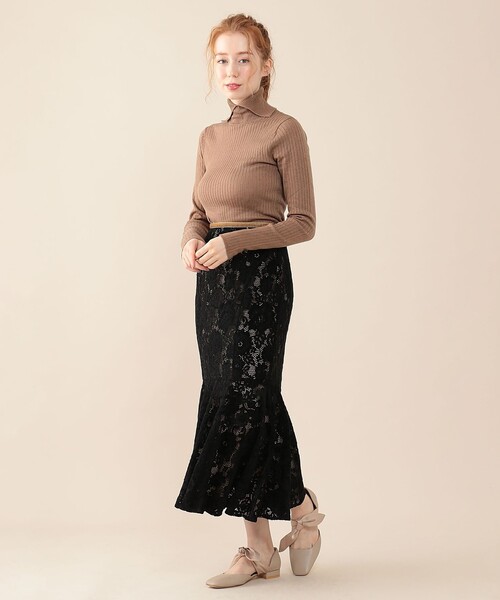 DEICY（デイシー）の「ブラッシュドレーススカート（スカート・レディース・アイボリー/ブラック/ラベンダー・0/1）」の15枚目の写真