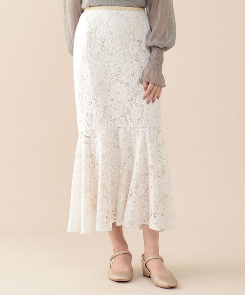 DEICY（デイシー）の「ブラッシュドレーススカート（スカート・レディース・アイボリー/ブラック/ラベンダー・0/1）」の10枚目の写真