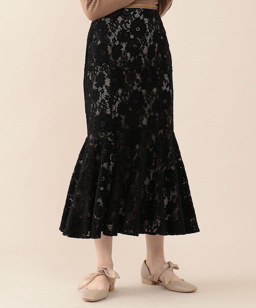 DEICY（デイシー）の「ブラッシュドレーススカート（スカート・レディース・アイボリー/ブラック/ラベンダー・0/1）」の17枚目の写真