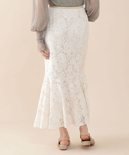 DEICY（デイシー）の「ブラッシュドレーススカート（スカート・レディース・アイボリー/ブラック/ラベンダー・0/1）」の22枚目の写真