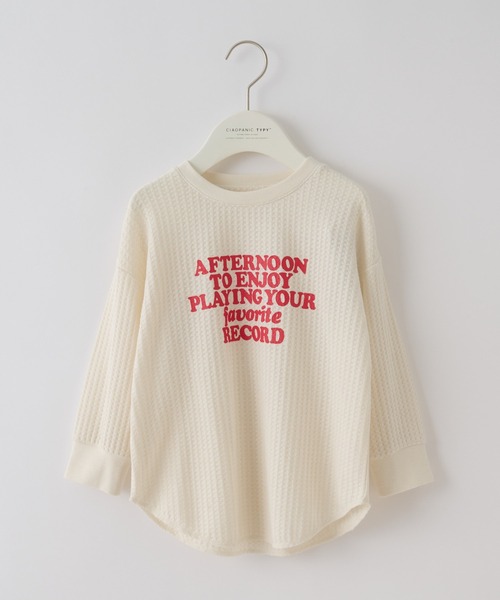 CIAOPANIC TYPY（チャオパニックティピー）の「【KIDS】ビックワッフルプリントプルオーバー（Tシャツ/カットソー・キッズ・ブラック/オフホワイト/グリーン・SMALL/MEDIUM/LARGE/X-LARGE/XX-LARGE）」の13枚目の写真