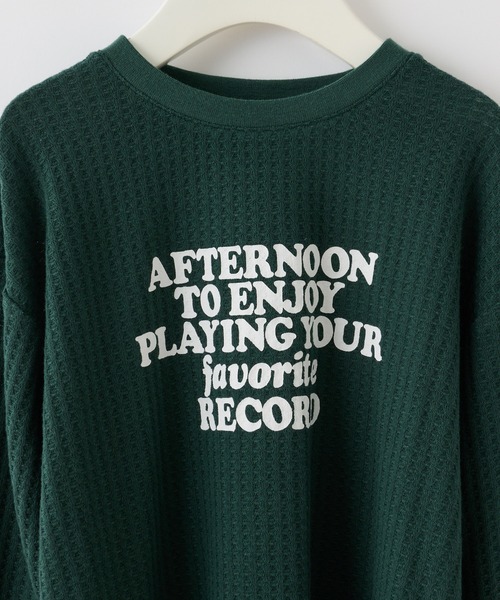 CIAOPANIC TYPY（チャオパニックティピー）の「【KIDS】ビックワッフルプリントプルオーバー（Tシャツ/カットソー・キッズ・ブラック/オフホワイト/グリーン・SMALL/MEDIUM/LARGE/X-LARGE/XX-LARGE）」の8枚目の写真