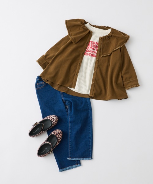 CIAOPANIC TYPY（チャオパニックティピー）の「【KIDS】ビックワッフルプリントプルオーバー（Tシャツ/カットソー・キッズ・ブラック/オフホワイト/グリーン・SMALL/MEDIUM/LARGE/X-LARGE/XX-LARGE）」の11枚目の写真