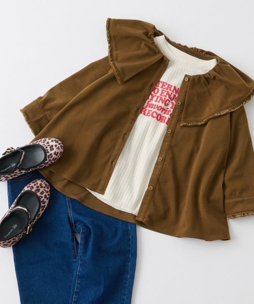 CIAOPANIC TYPY（チャオパニックティピー）の「【KIDS】ビックワッフルプリントプルオーバー（Tシャツ/カットソー・キッズ・ブラック/オフホワイト/グリーン・SMALL/MEDIUM/LARGE/X-LARGE/XX-LARGE）」の21枚目の写真