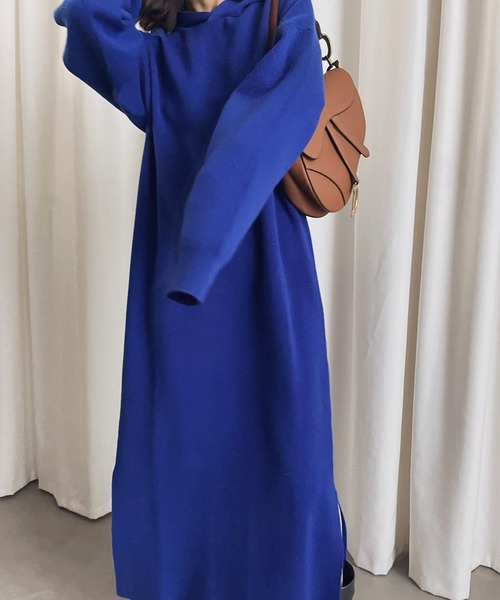 極美品✨ アメリ　KNIT LAYERED CAMI DRESS ブルー M Ameri（アメリ）の「KNIT LAYERED CAMI DRESS（ワンピース）」 - WEAR