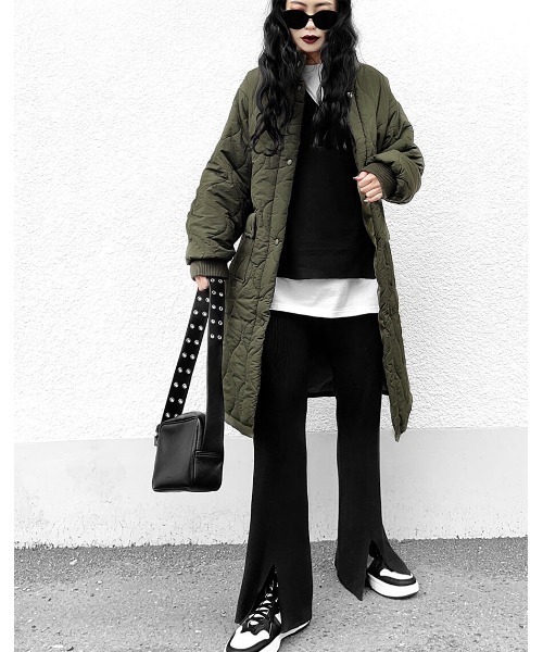 LVEU.(ラブユ.)の「Quilted coat / キルティングコート(Ai select)(その他アウター・レディース・ブラック/カーキ・FREE)」の11枚目の写真