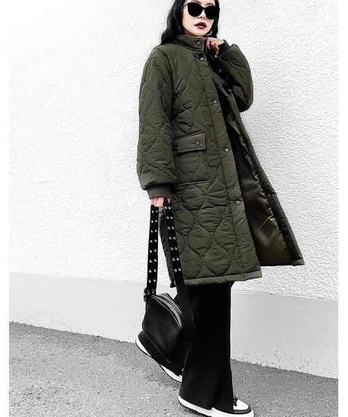 LVEU.(ラブユ.)の「Quilted coat / キルティングコート(Ai select)(その他アウター・レディース・ブラック/カーキ・FREE)」の5枚目の写真