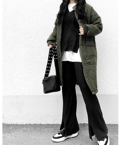 LVEU.(ラブユ.)の「Quilted coat / キルティングコート(Ai select)(その他アウター・レディース・ブラック/カーキ・FREE)」の13枚目の写真