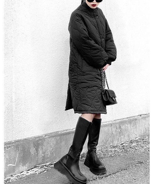 LVEU.(ラブユ.)の「Quilted coat / キルティングコート(Ai select)(その他アウター・レディース・ブラック/カーキ・FREE)」の6枚目の写真