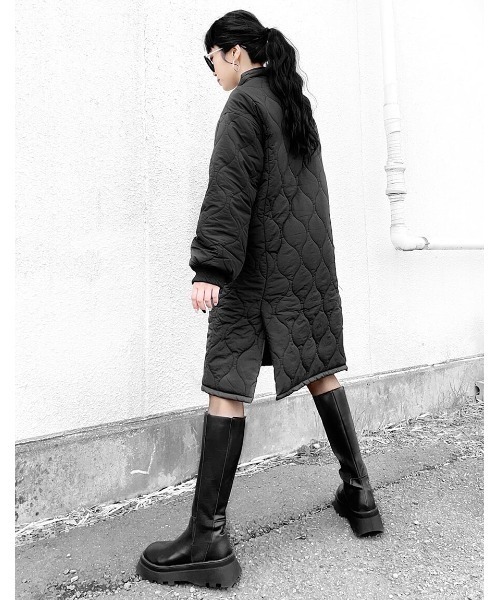 LVEU.(ラブユ.)の「Quilted coat / キルティングコート(Ai select)(その他アウター・レディース・ブラック/カーキ・FREE)」の10枚目の写真