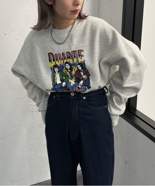 apres jour mignon(アプレジュールミニョン)の「アソートヴィンテージスウェット3【ZOZOTOWN限定アイテム】(スウェット・レディース・ブラック系その他/ブラック/チャコールグレー/ナチュラル/ライトベージュ/ブラック系その他2/クリーム/マスタード/ベージュ系その他/ベージュ系その他2/その他/パープル・フリー/X-LARGE)」の6枚目の写真