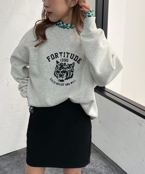 apres jour mignon(アプレジュールミニョン)の「アソートヴィンテージスウェット3【ZOZOTOWN限定アイテム】(スウェット・レディース・ブラック系その他/ブラック/チャコールグレー/ナチュラル/ライトベージュ/ブラック系その他2/クリーム/マスタード/ベージュ系その他/ベージュ系その他2/その他/パープル・フリー/X-LARGE)」の8枚目の写真