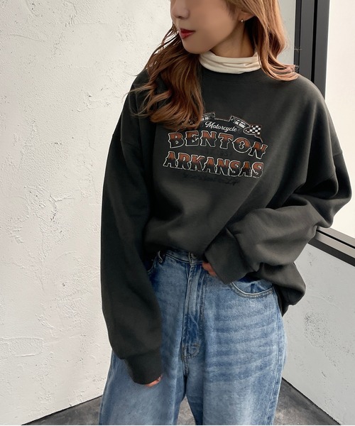 apres jour mignon(アプレジュールミニョン)の「アソートヴィンテージスウェット3【ZOZOTOWN限定アイテム】(スウェット・レディース・ブラック系その他/ブラック/チャコールグレー/ナチュラル/ライトベージュ/ブラック系その他2/クリーム/マスタード/ベージュ系その他/ベージュ系その他2/その他/パープル・フリー/X-LARGE)」の5枚目の写真