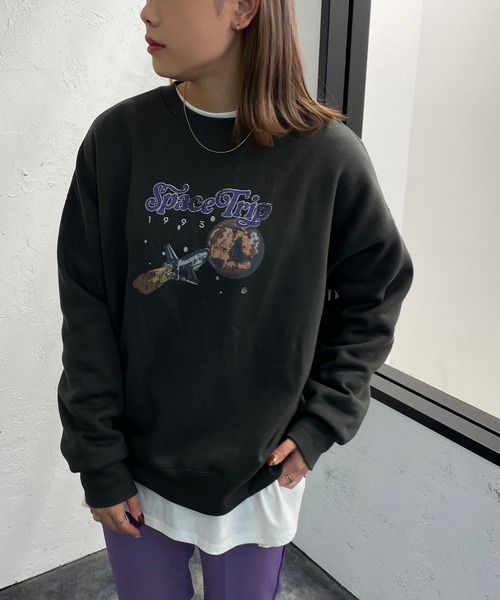 apres jour mignon(アプレジュールミニョン)の「アソートヴィンテージスウェット3【ZOZOTOWN限定アイテム】(スウェット・レディース・ブラック系その他/ブラック/チャコールグレー/ナチュラル/ライトベージュ/ブラック系その他2/クリーム/マスタード/ベージュ系その他/ベージュ系その他2/その他/パープル・フリー/X-LARGE)」の12枚目の写真