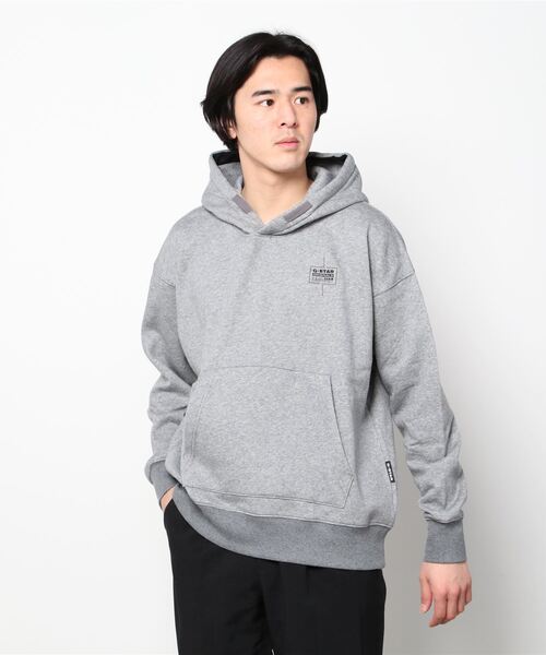 G-STAR(ジースター)の「UNISEX CORE OVERSIZED HOODED SWEATER/ロゴパーカー/オーバーサイズ(パーカー・メンズ・ヘザーグレー/ダークブラック・SMALL/MEDIUM/LARGE/X-LARGE/X-SMALL)」の15枚目の写真