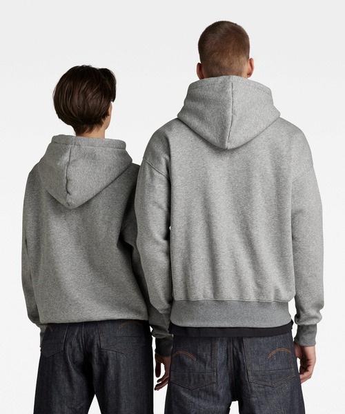 G-STAR(ジースター)の「UNISEX CORE OVERSIZED HOODED SWEATER/ロゴパーカー/オーバーサイズ(パーカー・メンズ・ヘザーグレー/ダークブラック・SMALL/MEDIUM/LARGE/X-LARGE/X-SMALL)」の8枚目の写真