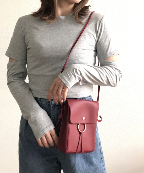 Kotoe(コトエ)の「レディース クロップド スリーブスリット カットソー 長袖 二の腕あき ヘルシー 肌見せ(Tシャツ/カットソー・レディース・ホワイト/ブラック/グレー・M/L)」の20枚目の写真
