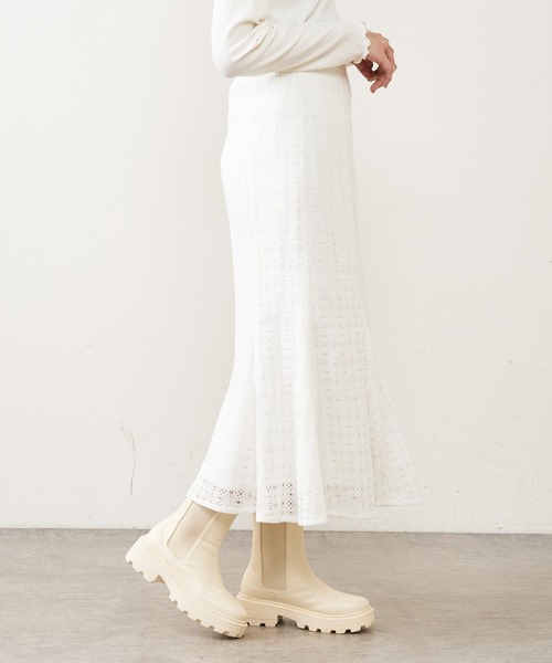OLIVE des OLIVE（オリーブデオリーブ）の「レースマーメイドスカート（スカート・レディース・アイボリー/オフホワイト・FREE）」の7枚目の写真