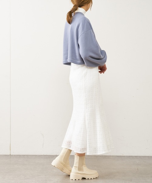 OLIVE des OLIVE（オリーブデオリーブ）の「レースマーメイドスカート（スカート・レディース・アイボリー/オフホワイト・FREE）」の4枚目の写真