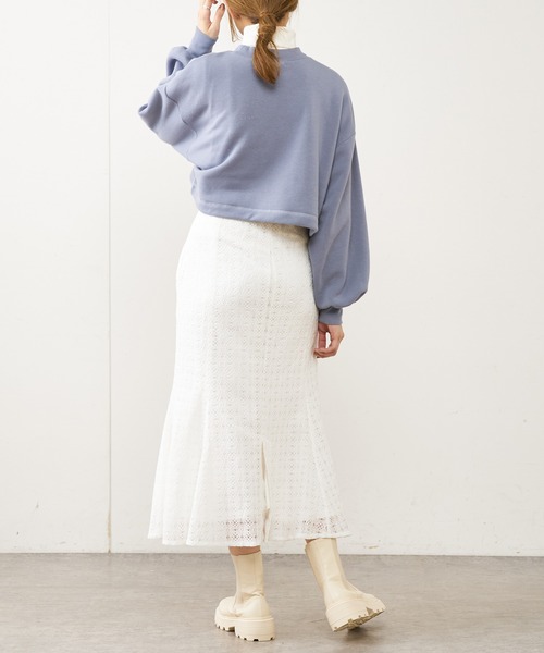 OLIVE des OLIVE（オリーブデオリーブ）の「レースマーメイドスカート（スカート・レディース・アイボリー/オフホワイト・FREE）」の5枚目の写真