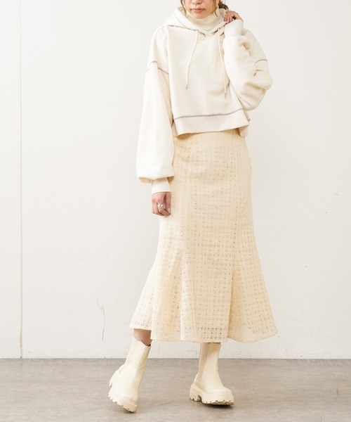 OLIVE des OLIVE（オリーブデオリーブ）の「レースマーメイドスカート（スカート・レディース・アイボリー/オフホワイト・FREE）」の9枚目の写真