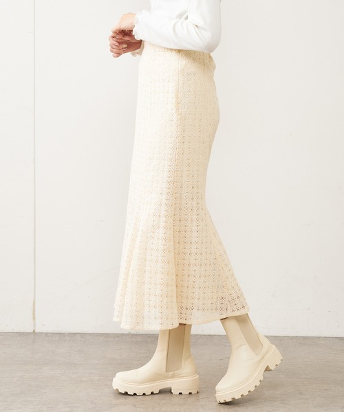 OLIVE des OLIVE（オリーブデオリーブ）の「レースマーメイドスカート（スカート・レディース・アイボリー/オフホワイト・FREE）」の13枚目の写真