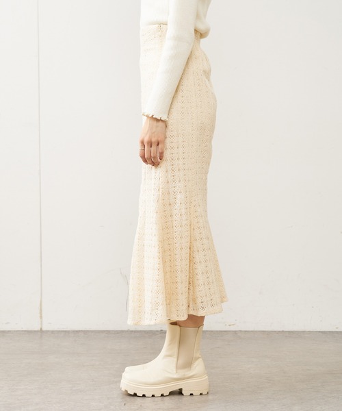 OLIVE des OLIVE（オリーブデオリーブ）の「レースマーメイドスカート（スカート・レディース・アイボリー/オフホワイト・FREE）」の16枚目の写真