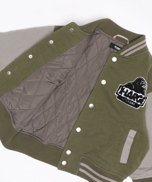 XLARGE KIDS（エクストララージキッズ）の「中綿キルトスタジャン（スタジャン・キッズ・カーキ/ブラック・100cm/120cm/130cm/140cm/90cm/110cm）」の4枚目の写真