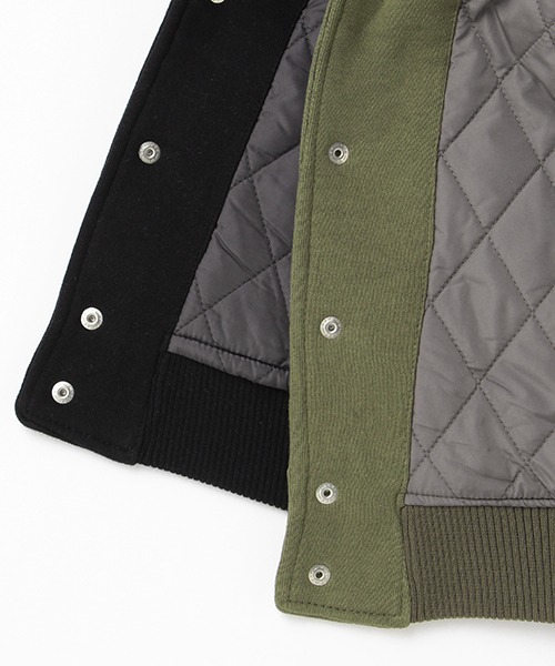 XLARGE KIDS（エクストララージキッズ）の「中綿キルトスタジャン（スタジャン・キッズ・カーキ/ブラック・100cm/120cm/130cm/140cm/90cm/110cm）」の11枚目の写真