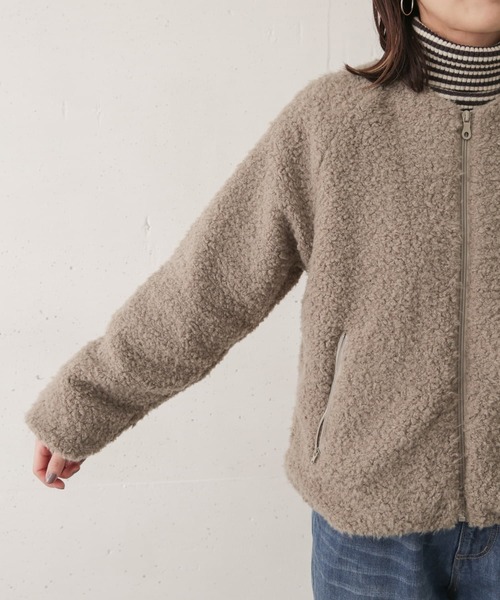 URBAN RESEARCH DOORS(アーバンリサーチドアーズ)の「ボアジップブルゾン(ブルゾン・レディース・チャコールグレー/ベージュ/アイボリー・ONE)」の18枚目の写真