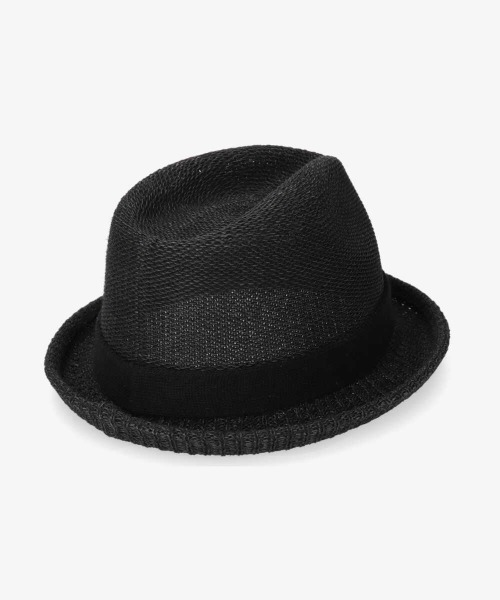 OVERRIDE（オーバーライド）の「OVERRIDE PAPER KNIT FEDORA Ag+（ハット・メンズ・ブラック/グレー/ネイビー/ブラウン/ベージュ・58cm/62cm）」の11枚目の写真