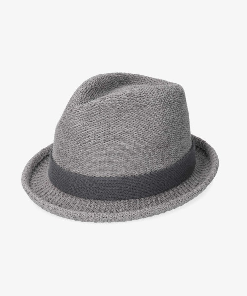 OVERRIDE（オーバーライド）の「OVERRIDE PAPER KNIT FEDORA Ag+（ハット・メンズ・ブラック/グレー/ネイビー/ブラウン/ベージュ・58cm/62cm）」の12枚目の写真