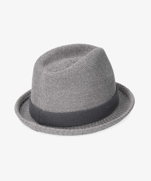 OVERRIDE（オーバーライド）の「OVERRIDE PAPER KNIT FEDORA Ag+（ハット・メンズ・ブラック/グレー/ネイビー/ブラウン/ベージュ・58cm/62cm）」の13枚目の写真