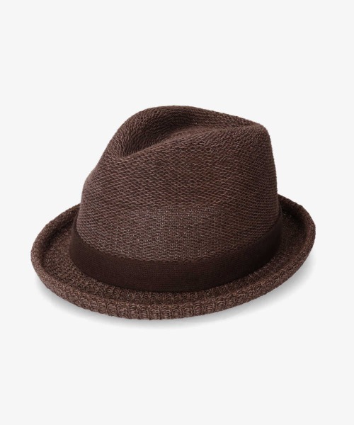 OVERRIDE（オーバーライド）の「OVERRIDE PAPER KNIT FEDORA Ag+（ハット・メンズ・ブラック/グレー/ネイビー/ブラウン/ベージュ・58cm/62cm）」の18枚目の写真