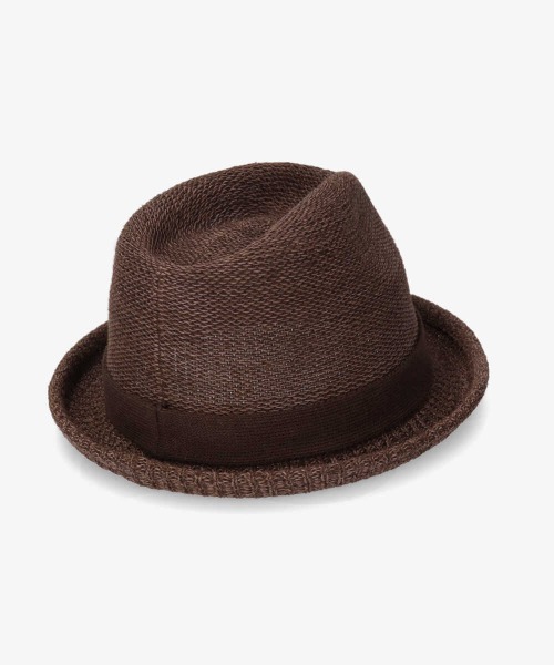 OVERRIDE（オーバーライド）の「OVERRIDE PAPER KNIT FEDORA Ag+（ハット・メンズ・ブラック/グレー/ネイビー/ブラウン/ベージュ・58cm/62cm）」の19枚目の写真