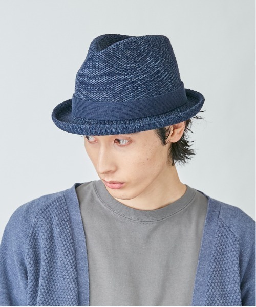 OVERRIDE（オーバーライド）の「OVERRIDE PAPER KNIT FEDORA Ag+（ハット・メンズ・ブラック/グレー/ネイビー/ブラウン/ベージュ・58cm/62cm）」の22枚目の写真
