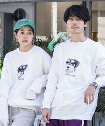 GLOSTER | 《22SS再登場！》【GLOSTER/グロスター】DOG&CAT 犬猫プリント裏毛スウェット(スウェット)