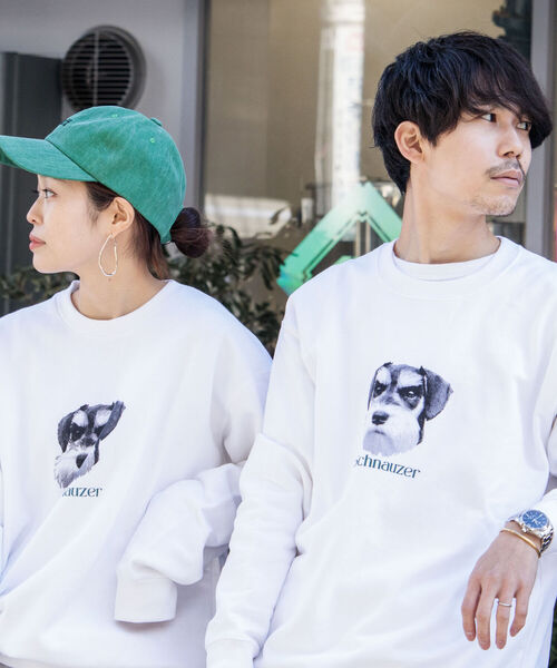 GLOSTER（グロスター）の「《22SS再登場！》【GLOSTER/グロスター】DOG&CAT 犬猫プリント裏毛スウェット（スウェット・メンズ・ホワイト系その他/ホワイト系その他2/グレー系その他/グレー系その他2・MEDIUM/LARGE）」の11枚目の写真